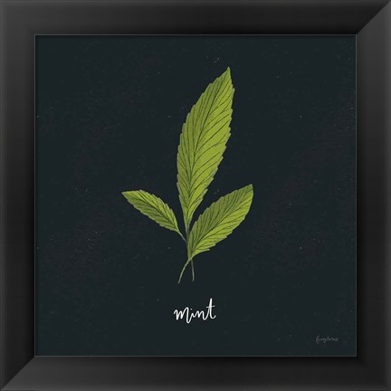 Framed Herbs VII Black Print