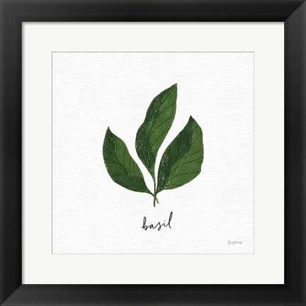 Framed Herbs VI White Print