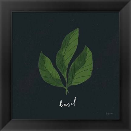 Framed Herbs VI Black Print