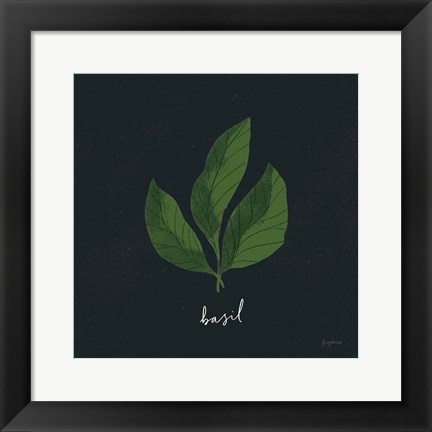 Framed Herbs VI Black Print