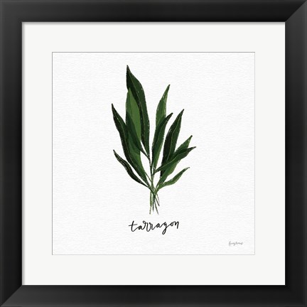 Framed Herbs V White Print