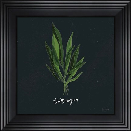 Framed Herbs V Black Print