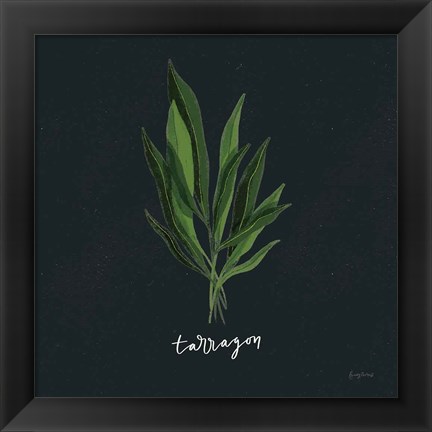 Framed Herbs V Black Print