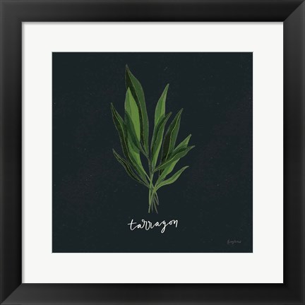 Framed Herbs V Black Print