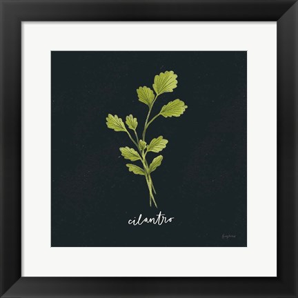 Framed Herbs IV Black Print