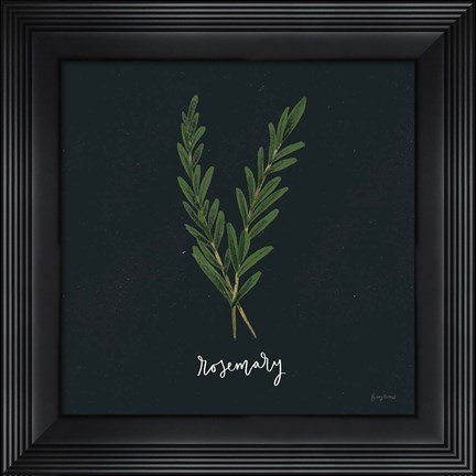 Framed Herbs III Black Print