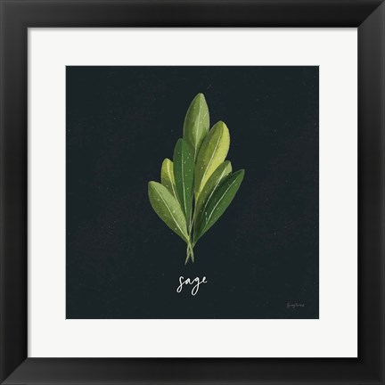 Framed Herbs II Black Print