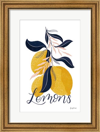 Framed Lemons I Print