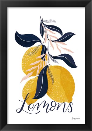 Framed Lemons I Print