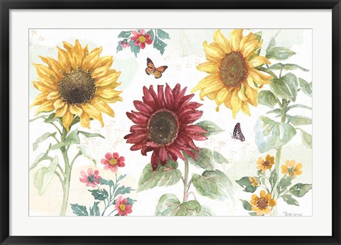 Framed Sunflower Splendor IV Print