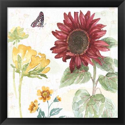 Framed Sunflower Splendor VI Print