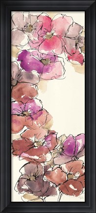 Framed Passion Poppy Panel I Print