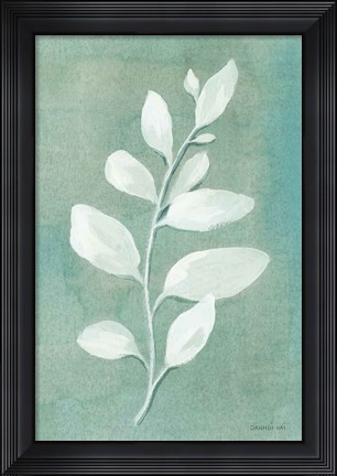 Framed Sage Leaves I Print