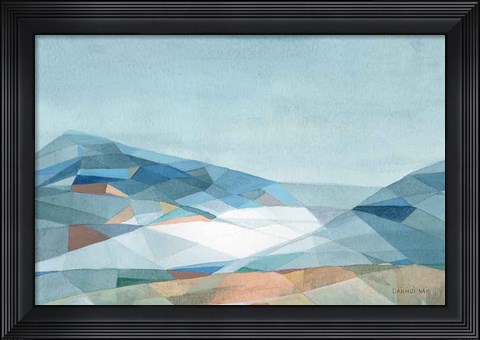 Framed Geometric Mountain Print