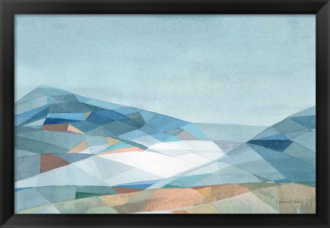 Framed Geometric Mountain Print