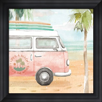 Framed Surfs Up V Print