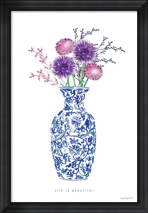 Framed Chinoiserie Style II Print