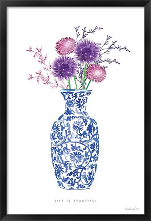 Framed Chinoiserie Style II Print