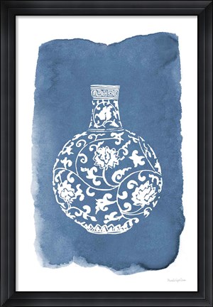 Framed Chinese Vase I Print