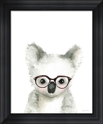 Framed Koala in Glasses Print
