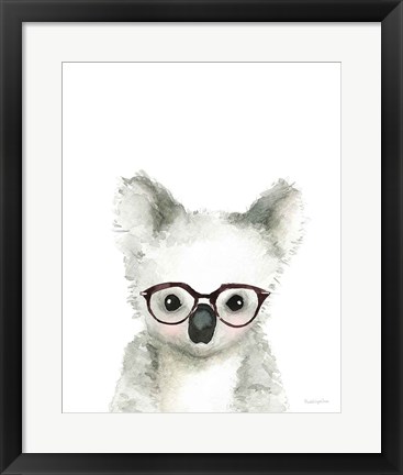 Framed Koala in Glasses Print