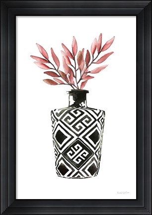 Framed Geometric Vases III Print