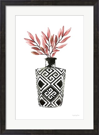 Framed Geometric Vases III Print