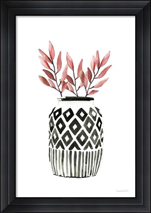 Framed Geometric Vases II Print