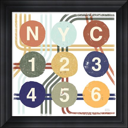 Framed Retro New York CIty Life Subway Print