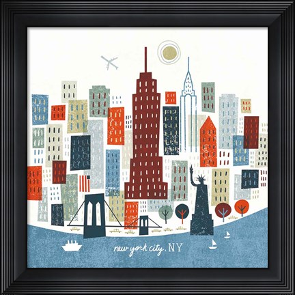 Framed Colorful New York Print
