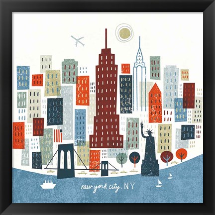 Framed Colorful New York Print