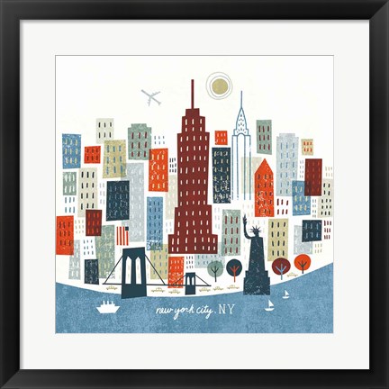 Framed Colorful New York Print