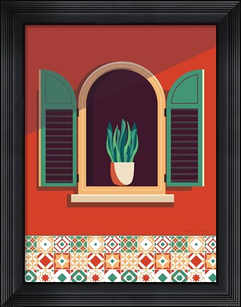 Framed Window Lisboa Print