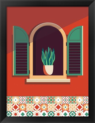 Framed Window Lisboa Print