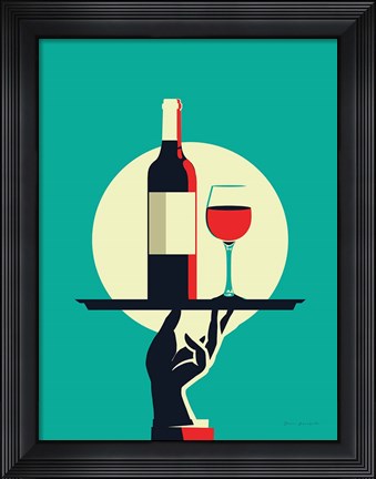 Framed Red Wine Print