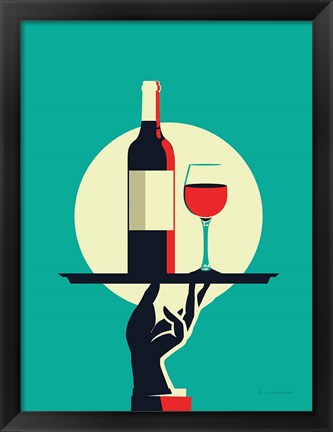 Framed Red Wine Print