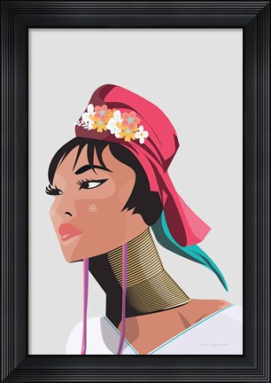 Framed Padaung Woman Print