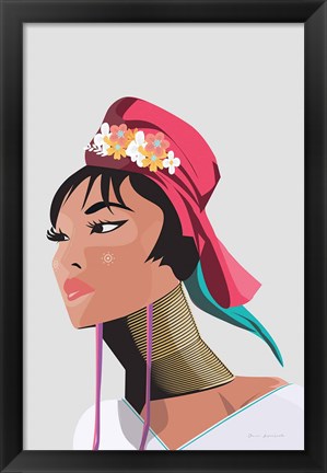 Framed Padaung Woman Print