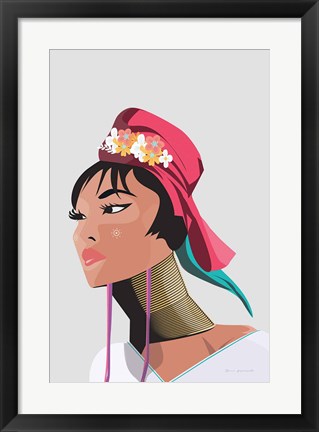 Framed Padaung Woman Print