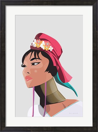 Framed Padaung Woman Print