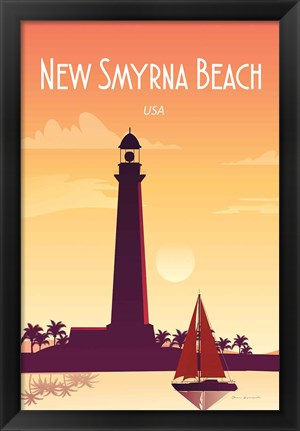 Framed New Smyrna Beach Print