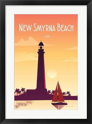 Framed New Smyrna Beach Print