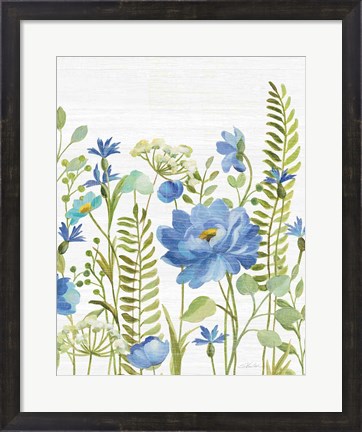 Framed Botanical Blue VIII Print