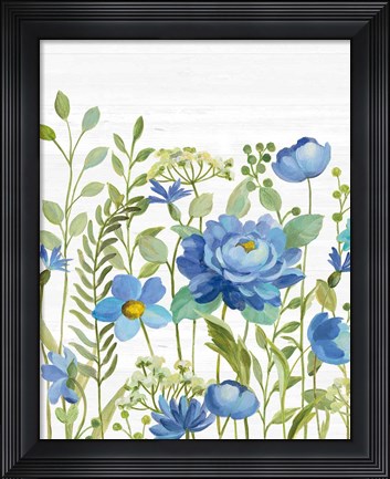 Framed Botanical Blue VII Print
