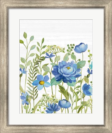 Framed Botanical Blue VII Print