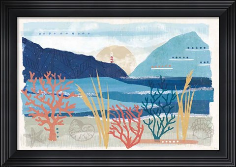 Framed Coastal View I Print