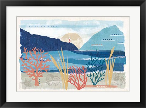 Framed Coastal View I Print