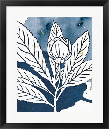 Framed Indigo Blooms IV Print