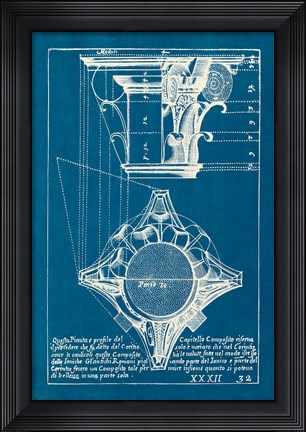 Framed Architectural Drawings X Blueprint Print