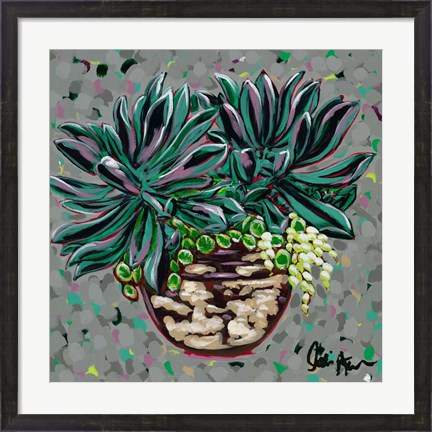 Framed Succulent Pot I Print